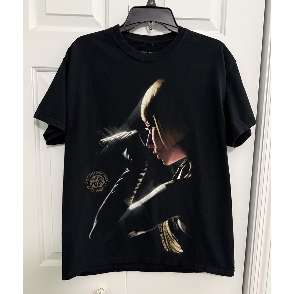 Lady Gaga Shirt Mens M Black The Chromatica Ball Stadium Tour 2022 Short Sleeve